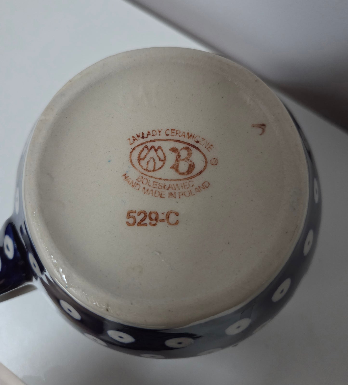 Bunzlauer Keramik Tasse "Glocke" (Bell) - 400 ml - Ø 10 cm - 529-C - Handarbeit