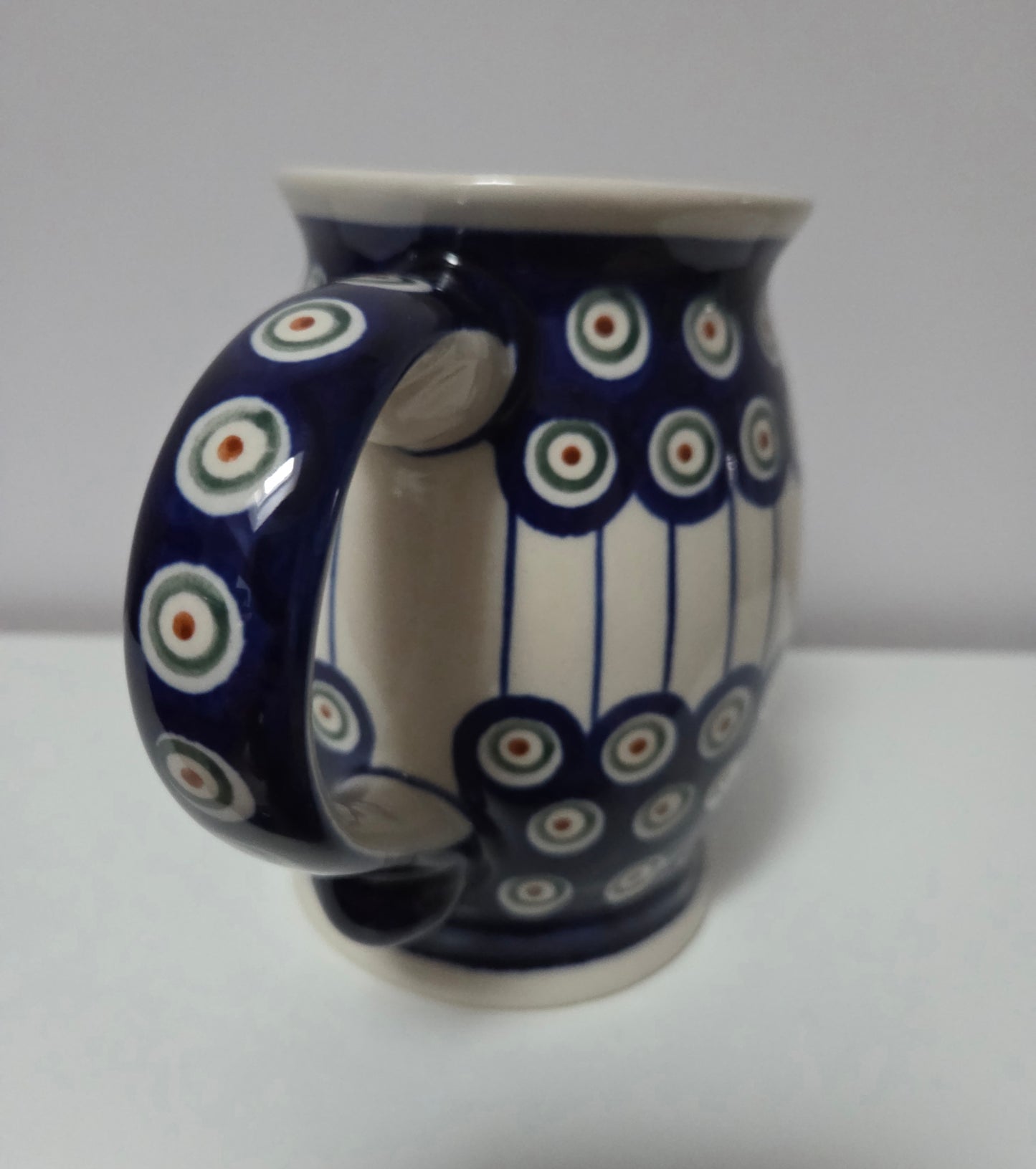 Bunzlauer Keramik Bierkrug / Humpen - 0,5 L - Höhe 14 cm - 286-C - Handarbeit