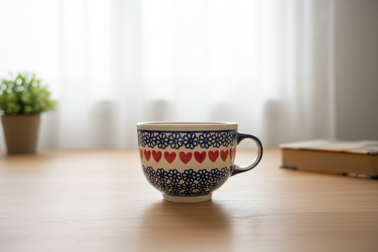 Bunzlauer Keramik XXL Jumbotasse / Suppentasse - 500 ml - Ø 12 cm